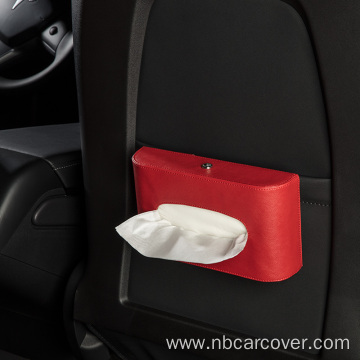 Portable Visor Tissue Holder PU Leather Tissue Box